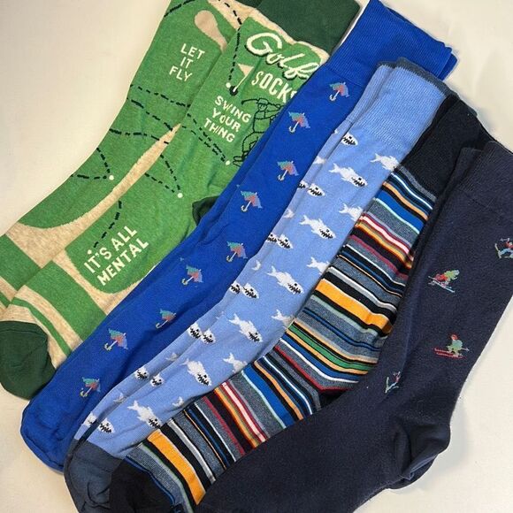 Men’s Golf Socks Johnston & Murphy J. Crew - Picture 1 of 10